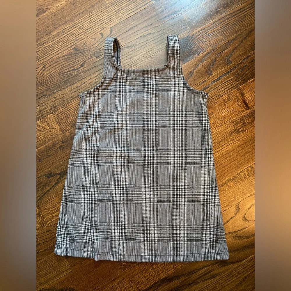 Plaid Pinafore Dress with White Long Sleeve Top mix match toddler girl 4T school